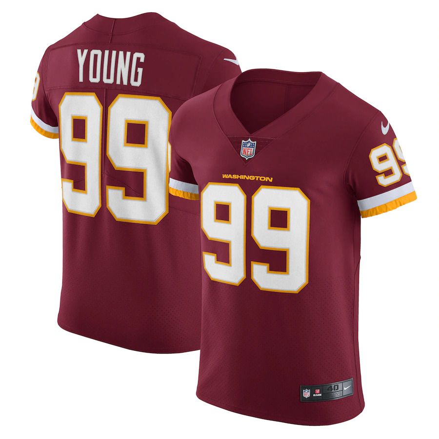 Men Washington Redskins #99 Chase Young Nike Burgundy Vapor Elite Player NFL Jersey-0